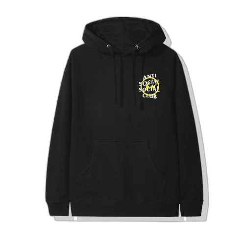 Anti Social Social Club x Fragment Yellow Bolt Hoodie (FW19) Black