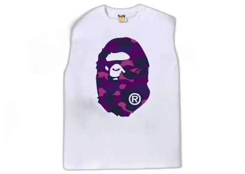 BAPE Color Camo Big Ape Head Tee White/Purple