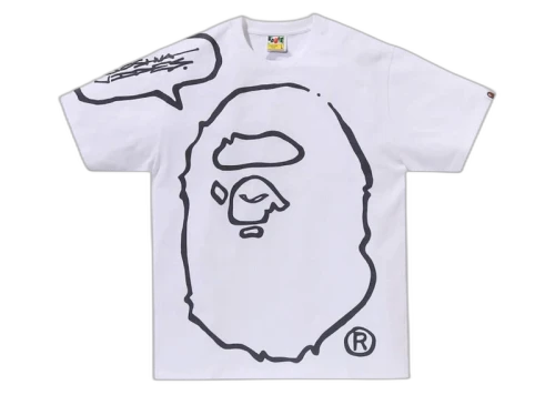 BAPE x Joshua Vides Ape Head Tee White