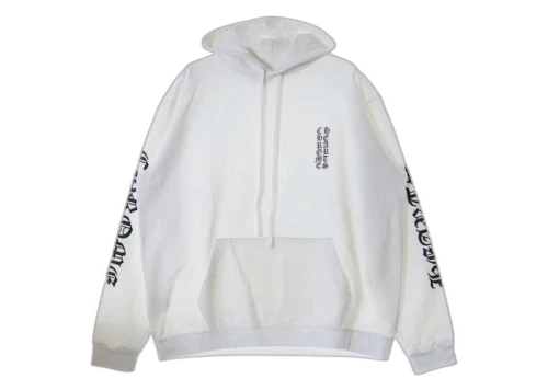 Chrome Hearts Vertical Logo Hoodie White