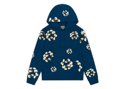 Denim Tears x CPFM Cactus Tears Wreath Hoodie Navy