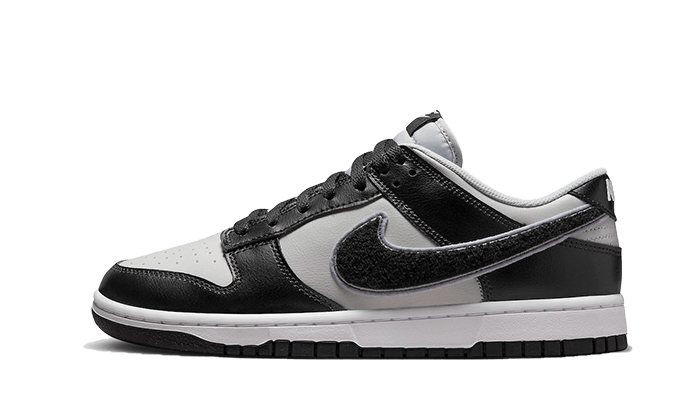 Nike Dunk Low Chenille Swoosh Gray Black