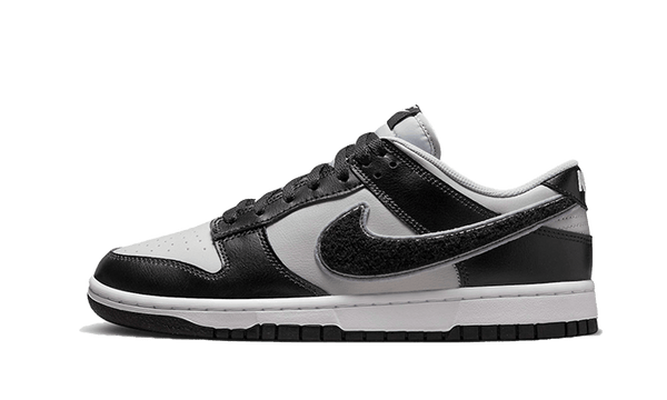 Dunk Low Chenille Swoosh Grey Black - DQ7683-001