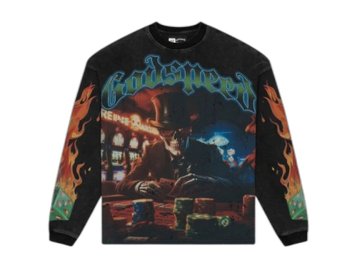 Godspeed Life's a Gamble L/S Thermal Tee Black Wash
