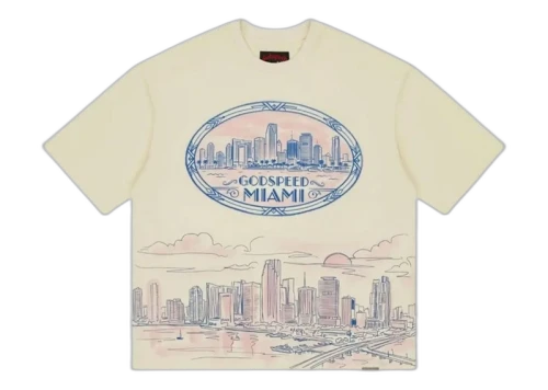 Godspeed Miami Skyline T-shirt Bone