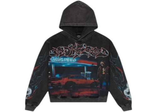 Godspeed Pitstop Hoodie Black Wash