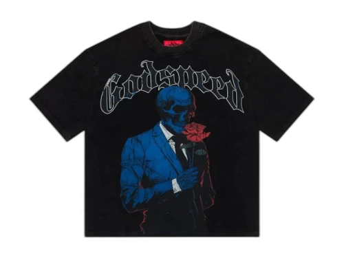 Godspeed Smell the Roses Tee Black Wash