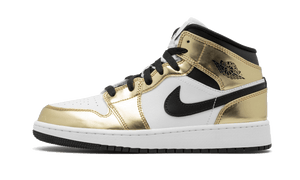 Air Jordan 1 Mid Weiß Metallic Gold