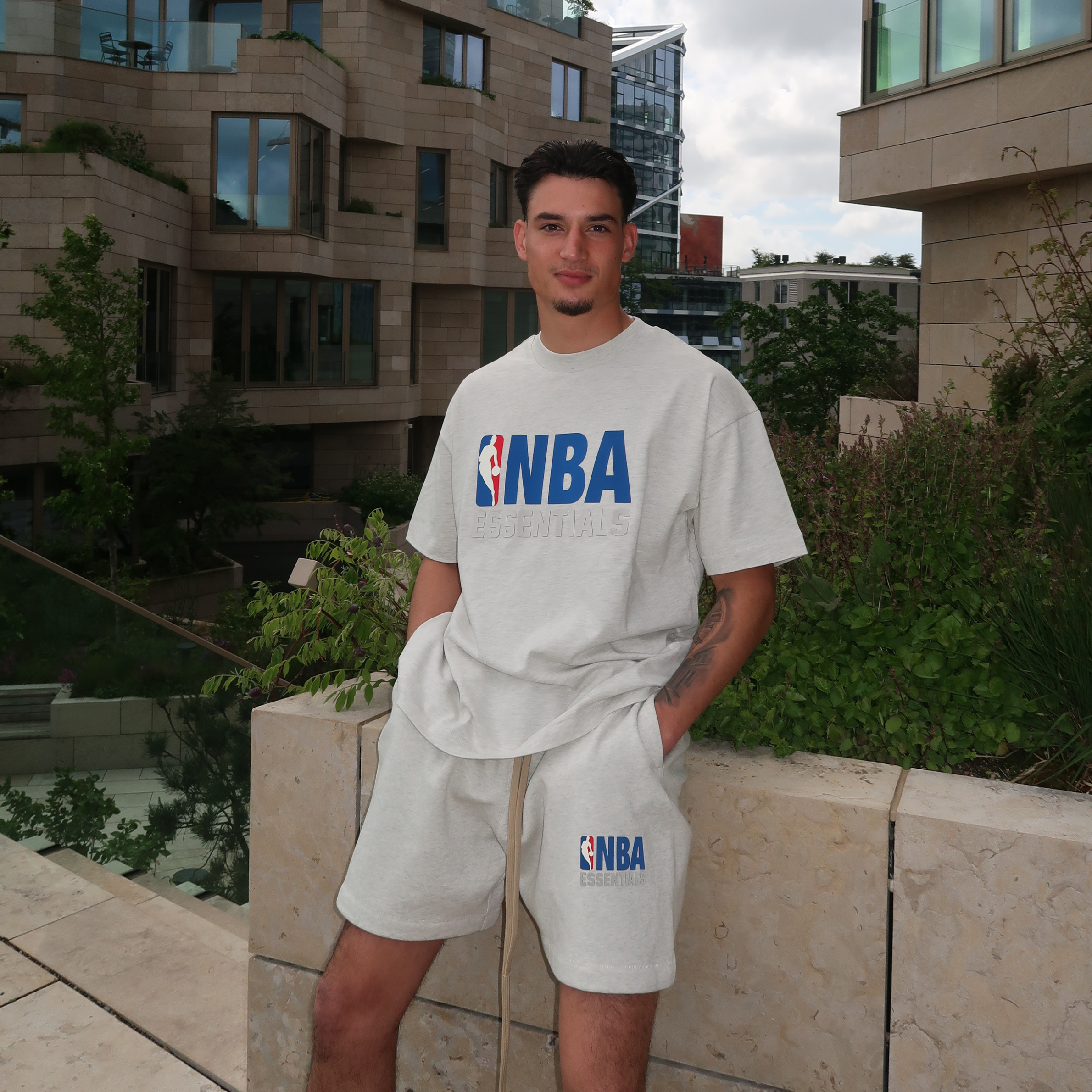 Fear of God Essentials NBA Light Heather Summer Set