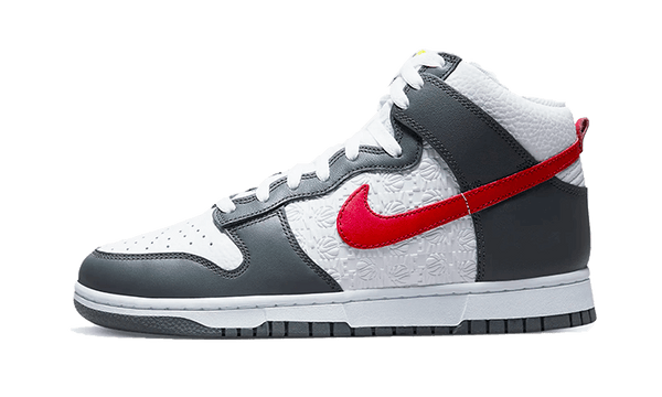 Dunk High Embossed Basketball Grey Red - FD0668-001