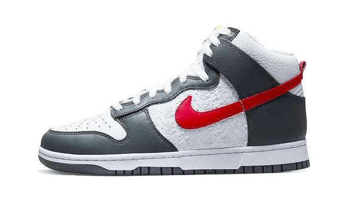 Dunk High Embossed Basketball Grey Red - FD0668-001