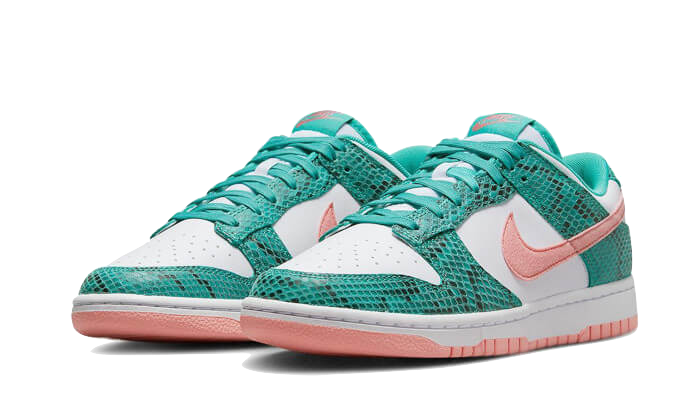 Dunk Low Snakeskin Washed Teal Bleached Coral - DR8577-300