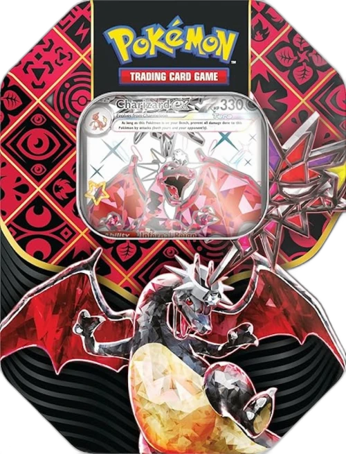 Pokémon Scarlet & Violet Paldean Fates Shiny Charizard Tin