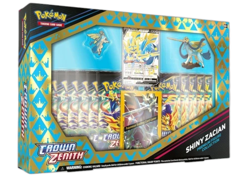 Pokémon TCG Sword & Shield Crown Zenith Shiny Zacian Premium Figure Collection Box