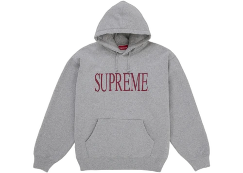 Supreme Capital Hooded Sweatshirt (FW26) Heather Grey