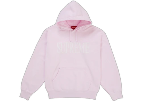 Supreme Capital Hooded Sweatshirt (FW26) Light Pink