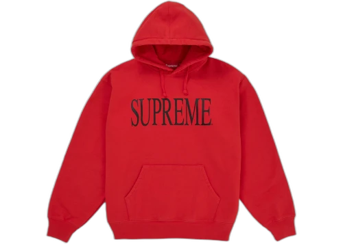 Supreme Capital Hooded Sweatshirt (FW26) Red