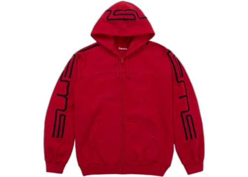 Supreme Connect Zip Up Hooded Sweatshirt Red