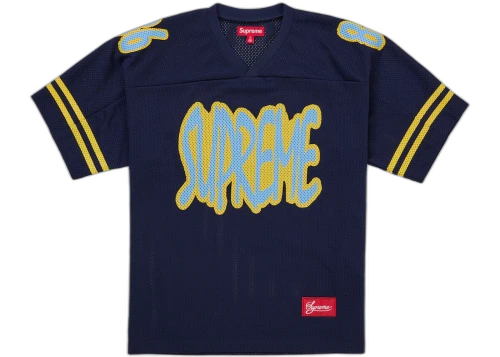 Supreme Reflective Football Jersey Navy