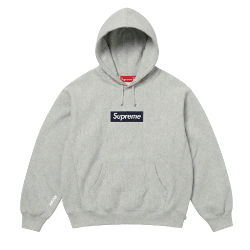 supreme Box Logo Hooded Sweatshirt Heather Grey