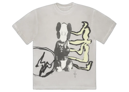 Travis Scott Cactus Jack + Kaws For Fragment Tee Aged Yellow